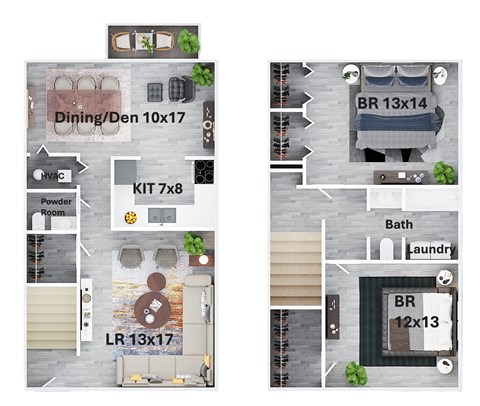 A floor plan of a house with a dining area, kitchen, laundry, and bathroom.